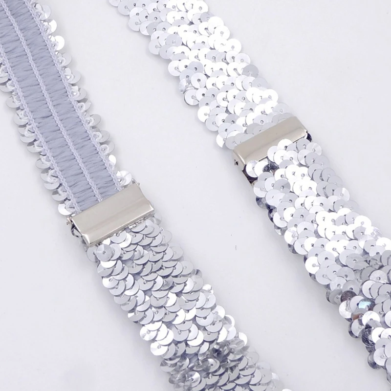 Y1UB блестящие подтяжки с блестками для мужчин и женщин эластичные широкие