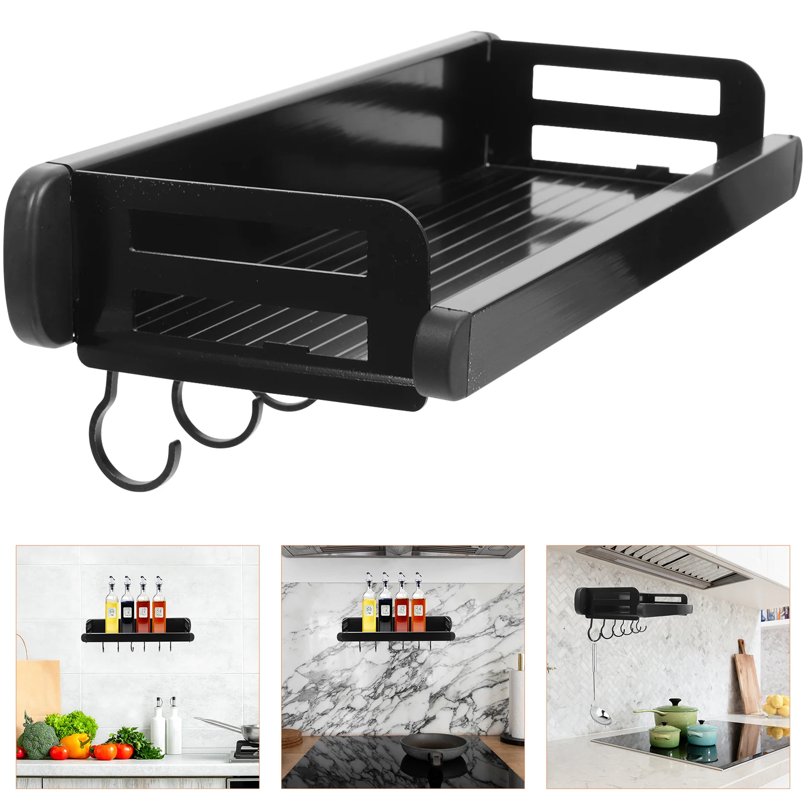 

Stand Storage Bracket Kitchenware Holder Versatile Rack Seasoning Shelf Spatula