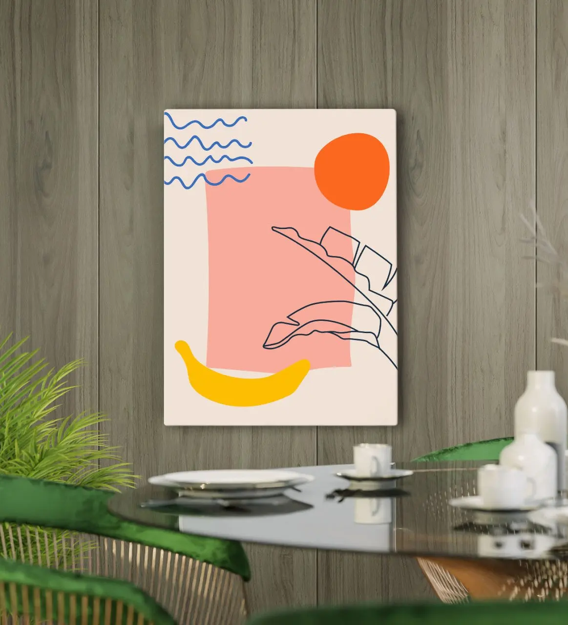 

BK Gift Cafe & Bar & Restaurant Konseptli Canvas Table 50x70cm-56