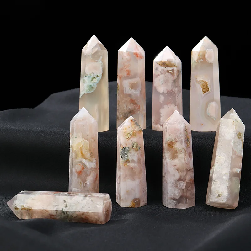 Piedra de Tianhe de cristal Natural, adornos de decoración para el hogar y la Oficina, piedra de Amazon hexagonal de una sola punta