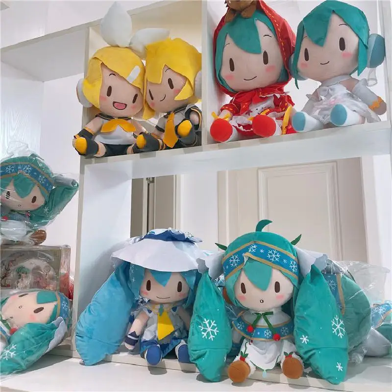 

Original Anime Hatsune Miku Plush Toy Snow Hatsune Miku Pillow Kawaii Baby Doll Toys Party Children Christmas Gift Girl Toy