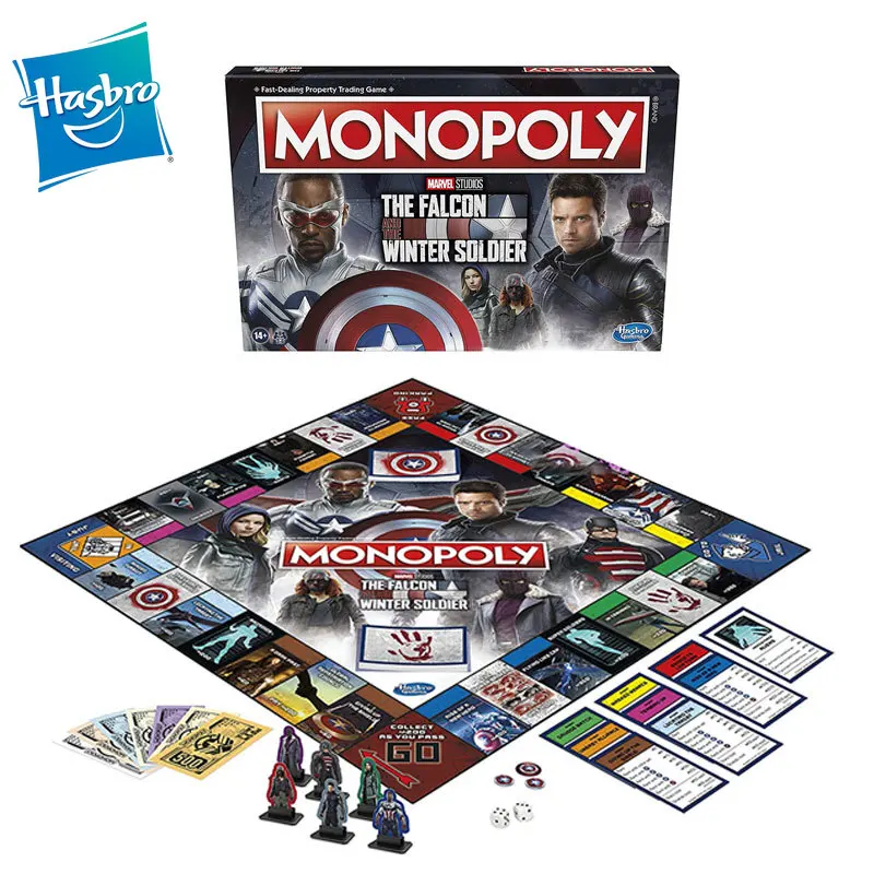 

Hasbro Monopoly Captain America Strategy Game English Version Party Board Game Parent-Child Interactive Toy Children Adult Gift