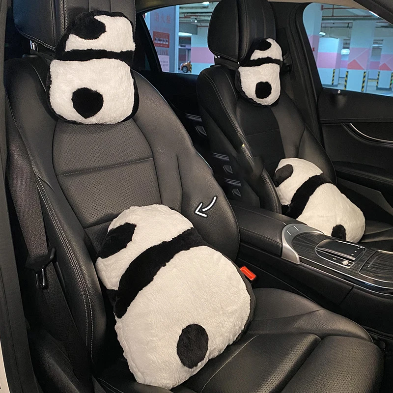 Подушка Для Шеи С Милой Пандой Автомобиля - Плюшевый Подголовник Автомобильный