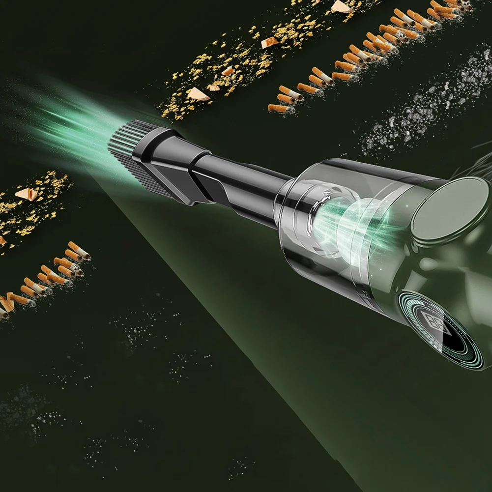 

Беспроводной Автомобильный пылесос Портативный Всасывающий Автомобильный Ручной пылесборник Небольшой Мини-пылесборник-Зеленый