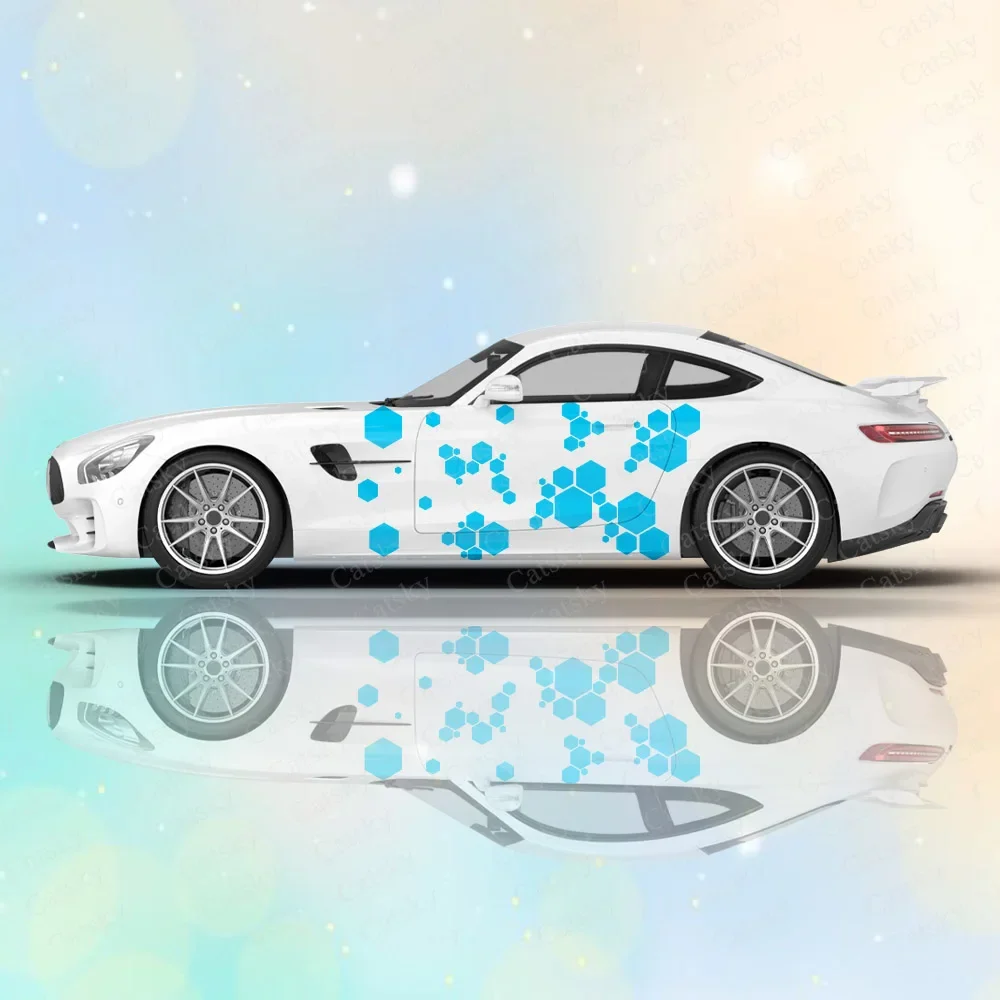 Шестигранный геометрический узор наклейки для кузова автомобиля 9 цветов