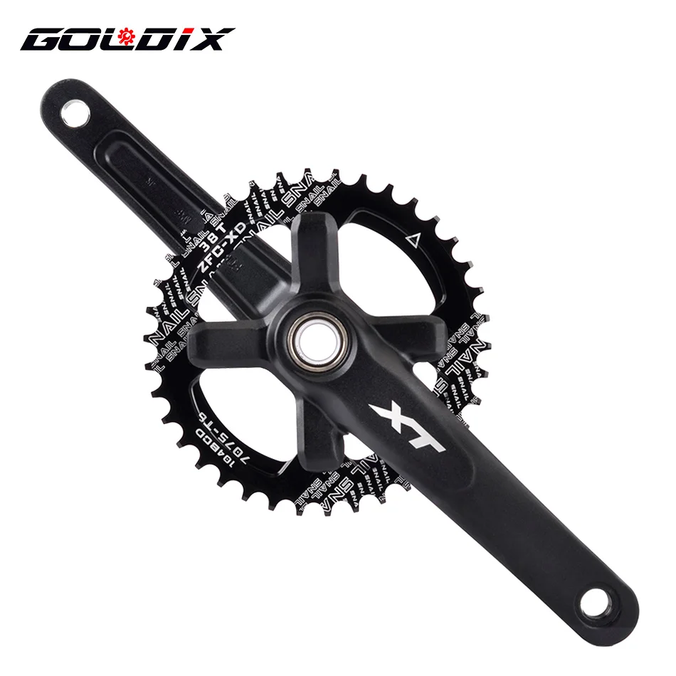XT Bicycle Crankset 104BCD MTB Bike Crank Chainring Bike 170mm 175mm Black Round Oval 32T 34T 36T 38T Aluminum Alloy with Bottom