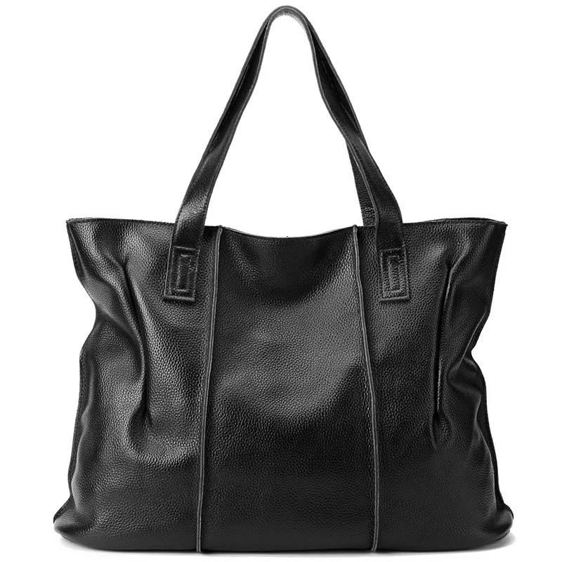 100% first layer cowhide bag women's luxury shoulder bag soft leather leather bag women's bag large capacity handbag
