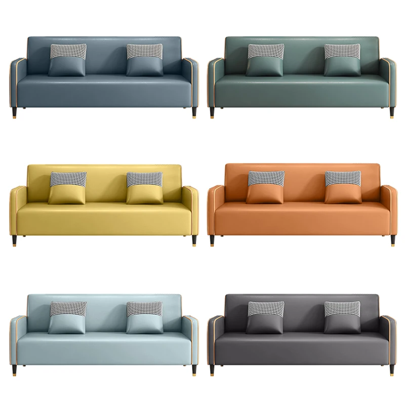 Тканевый диван в скандинавском стиле маленький для гостиной простой и удобный