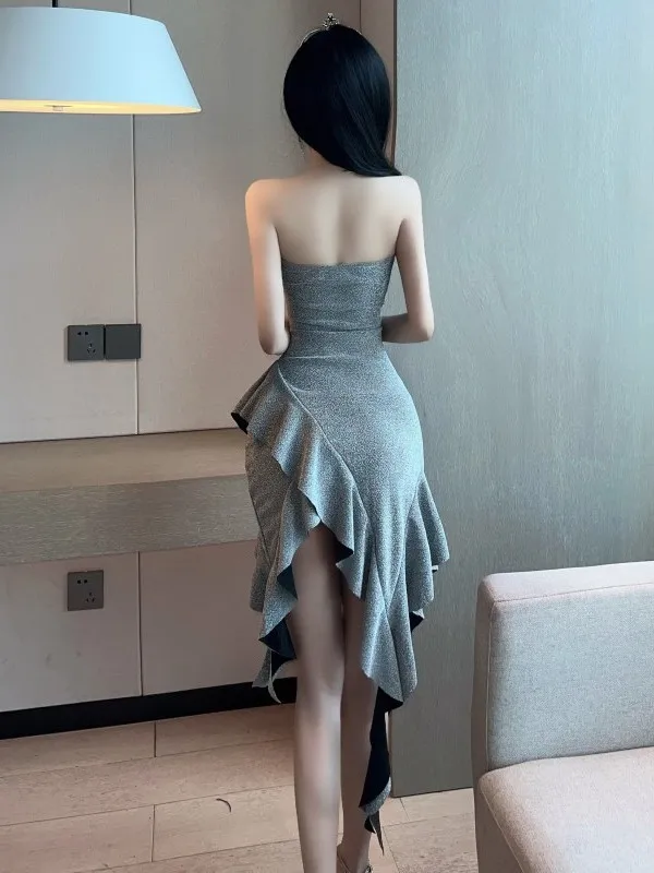 Элегантное нежное сексуальное соблазнительное платье с низким вырезом женское