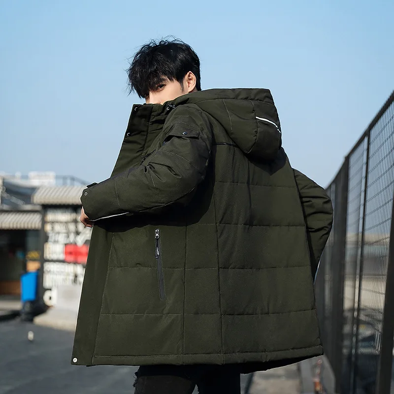 New Winter White Duck Down Jackets Men Hooded Winter Coat Men Thick Warm Fashion Down Coat Mens Brand Parka Plus Size 4XL
