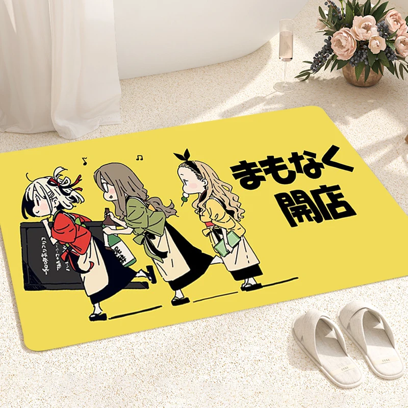 

Carpet in the Living Room Mats Lycoris Recoil Doormat Entrance Door Table Mat Floor Carpets Kitchen Decoration Bathroom Rug Bath