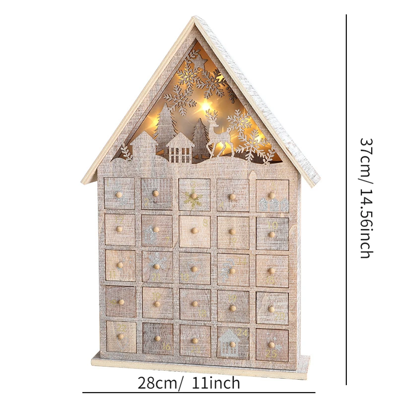 

Деревянный адвент-календарь с 25 ящиками