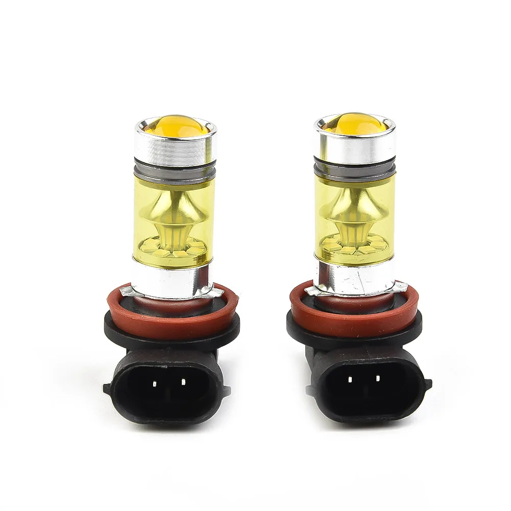 

2pcs H11 H8 Led Fog Light Bulbs Super Bright Yellow 100W Car Head Lamp Light Car Styling Parking Light 4300K 100W 1500LM DRL