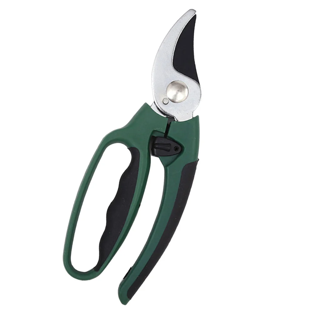 

1pc Portable Garden Pruning Scissors Durable Bonsai Tool Grafting Scissors Gardening Supplies (Silver Dark Green)