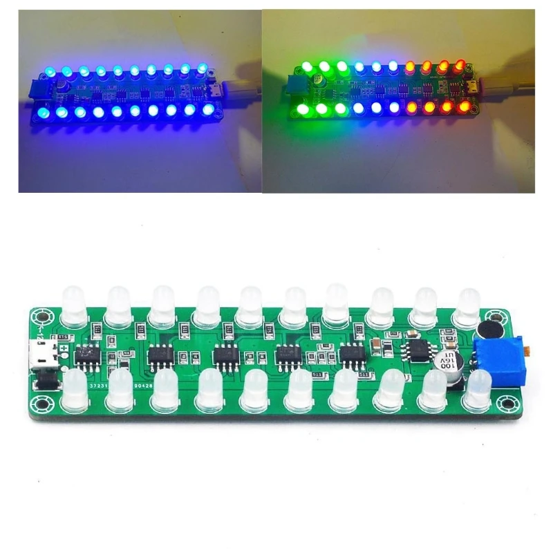 

A2UD Sound Control VU Meter Amplifier Board RGB Voice-Activated Level Indicator