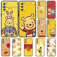 winnie the pooh phone case for oppo realme 5 6 6i 6s 7 8 8i 9i c3 c11 c21y q3s pro narzo 50a 50i master gt2 pro black luxury