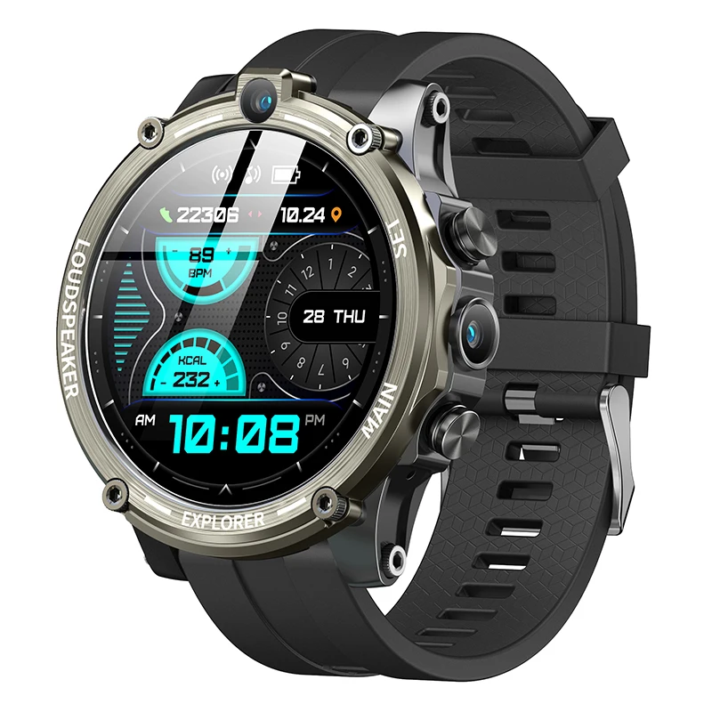 

V20 2G+16G 2021 new listed WIFI 4G smart watch ip68 Waterproof smart watch Android 7.1 SIM Card man and lady smart watch