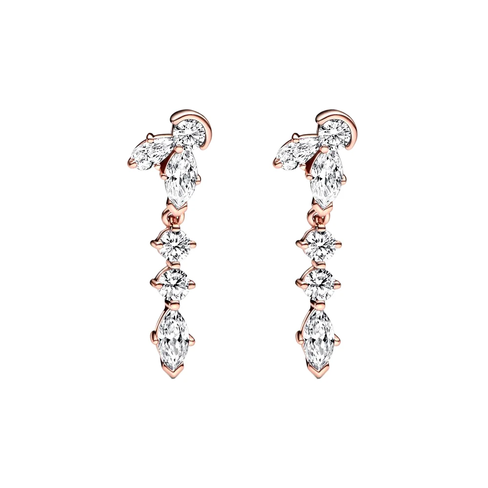 Pandora-Boucles d'Oreilles Pendantes en Argent S925 pour Femme, Herbier de Rotterdam, Collection ChimSpring, Accessoires Bijoux Romantiques Doux 2