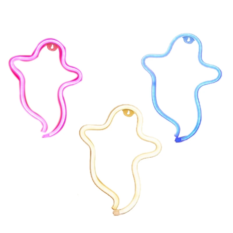 

New Halloween Decor Ghost Neon Lamp Neon Sign for Decor Halloween Party Wall Light