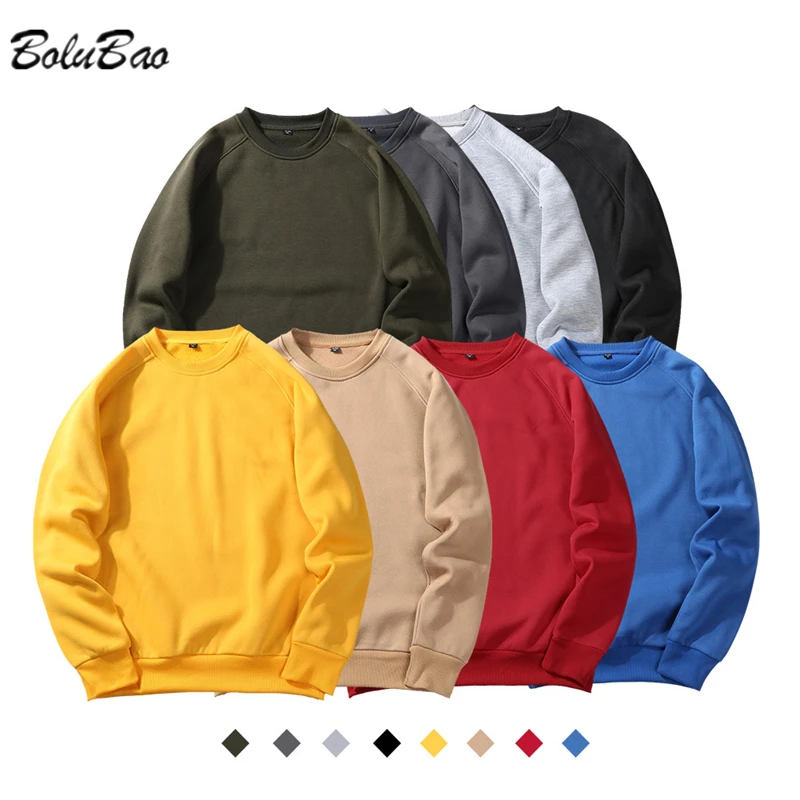 

BOLUBAO 2022 Men's Hoodies Sweatshirt Autumn Winter New Solid Color Trend Tops High Quality Design Hoodies Sweatshirt Men