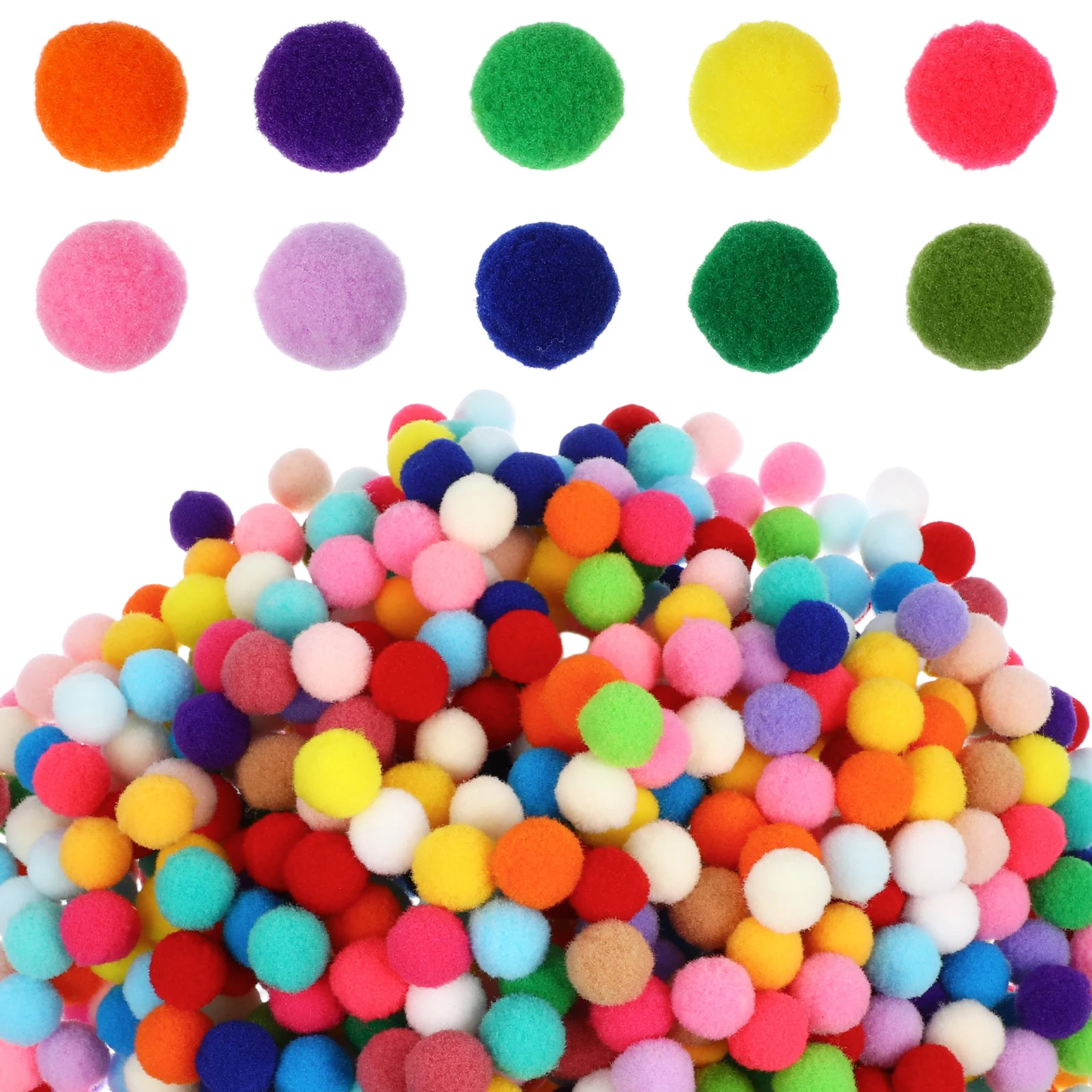 

1000 Pcs Colorful Pom Pom Balls Plush Pom Poms Optional Colorful Pompoms Pom Poms Kids Pom Poms Balls Craft Projects Child