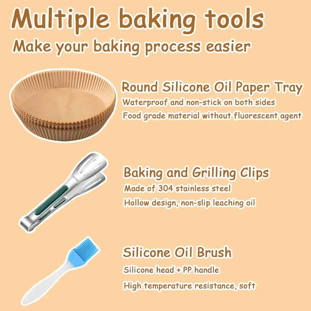 Бумажные вкладыши для фритюрницы 50/100 шт. одноразовые с антипригарным покрытием