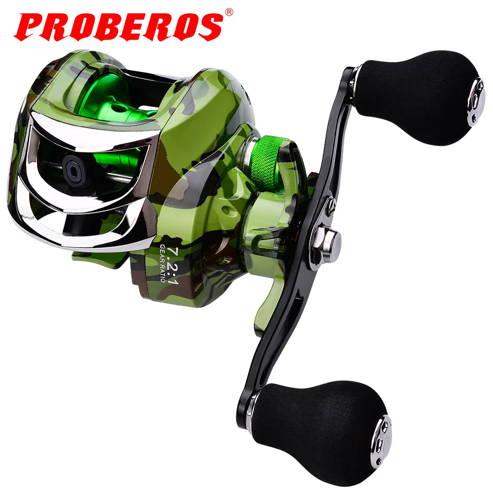 

PRO BEROS Baitcasting Reel All Metal Spool 7.2:1 Gear Ratio 10KG Max Drag 18+1BB Ultra Light Magnetic Brake System Fishing Reel