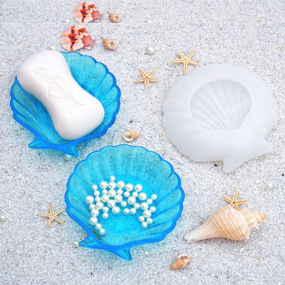 

Shell Storage Tray Silicone Mold DIY Shell Dish Jewelry Storage Box Gypsum Concrete Jewelry Tray Epoxy Mold Home Decor Craft