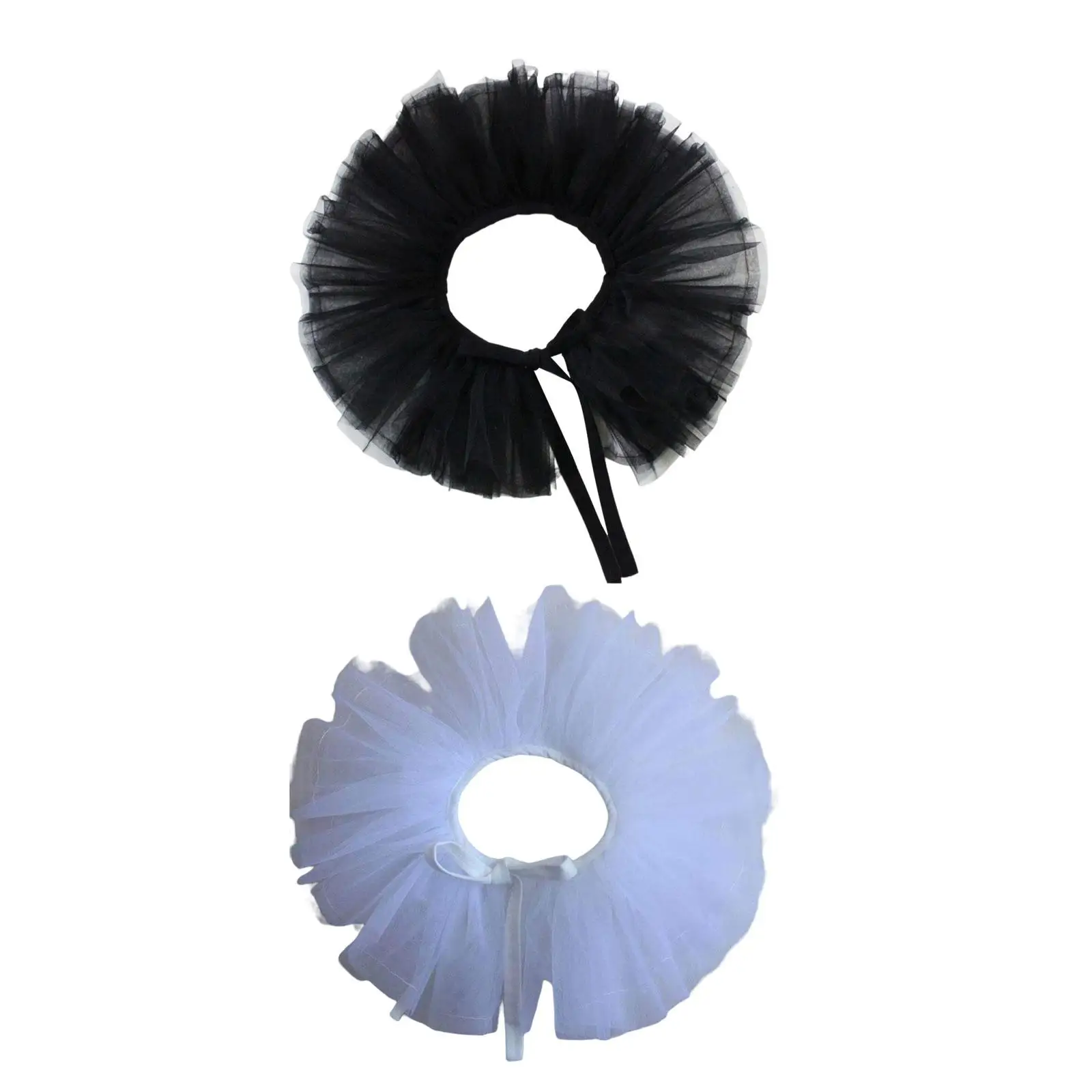 Женский тюль с рюшами и искусственным воротником на Хэллоуин шаль лацканами