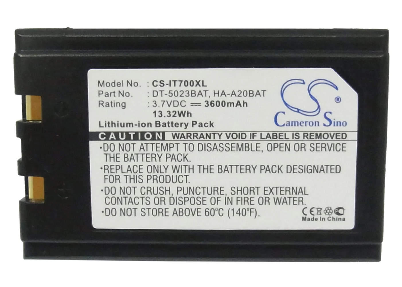 

Cameron Sino 3600mA Battery for Banksys Xentissimo 3032610137,BSYS05006