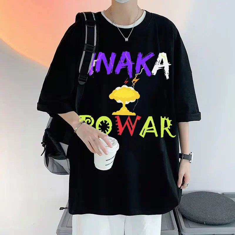 

Men Women Hip Hop Casual Harajuku Streetwear Inaka Power Funny Print Tshirt Short Sleeve Crewneck Homme EU Size Loose T-shirt