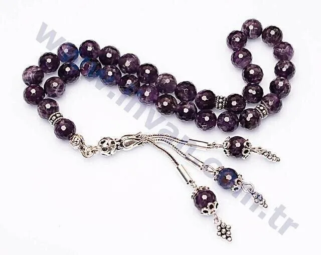 IQRAH Amethyst Stone Rosary (925 STERLING SILVER)