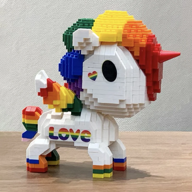 Детский конструктор Летающая лошадь в виде единорога