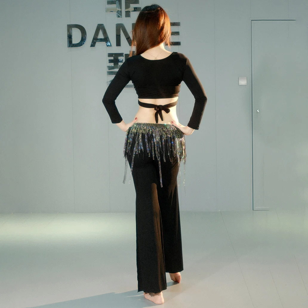 Топ для танца живота комплект-кюлоты без бедра полотенце восточная одежда