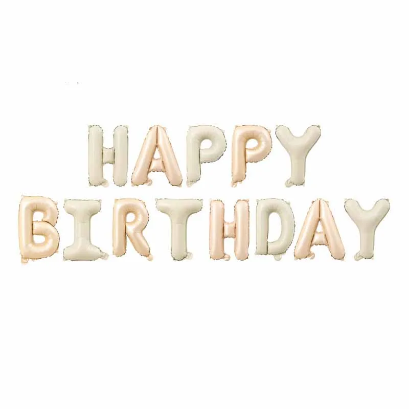 Набор на день рождения с кремовой карамелью и шоколадными буквами воздушный шар