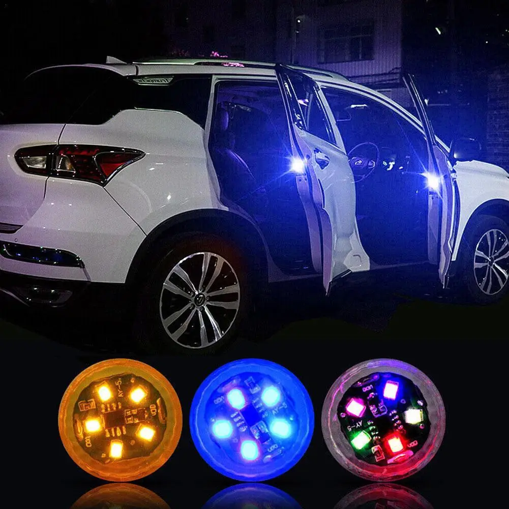 

2 PCS Car Door Lights LED Car Opening Door Safety Warning Anti-collision Lights Red 3V Strobe Flashing Alarm Lights Universal