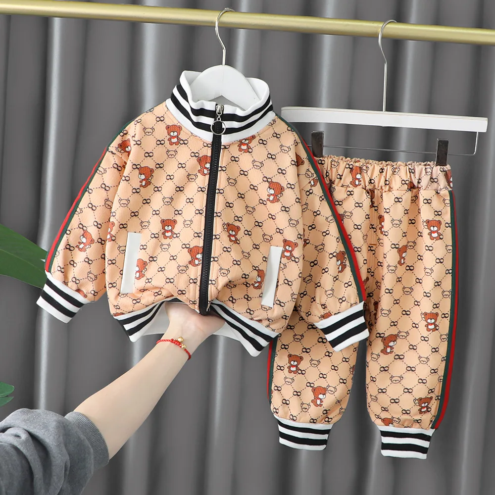 

Baby Boys Clothing Sets Fashion Zipper coat Toddler Girls Clothes Kids Tracksuit for Girl Suit Children Clothing 1 To 5 Year