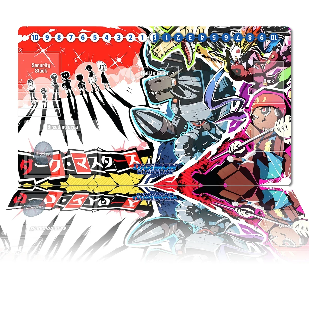 Digimon Playmat Mugendramon Pinochimon DTCG CCG коврик Piemon Trading Коврик для карточных игр настольной