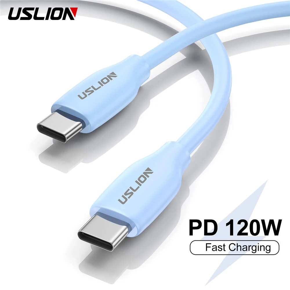 USLION 120 Вт USB C to Type C Кабели PD для быстрой зарядки для iphone ...