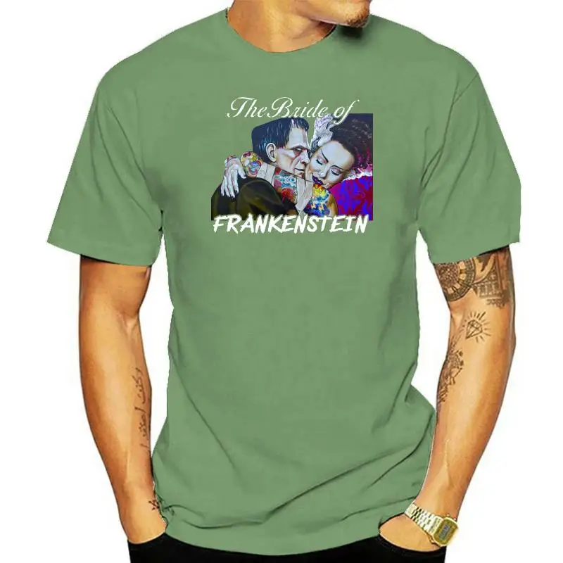 

ALL SIZES S-5XL The Bride of Frankenstein V48 movie poster T-Shirt (REDBLACK)