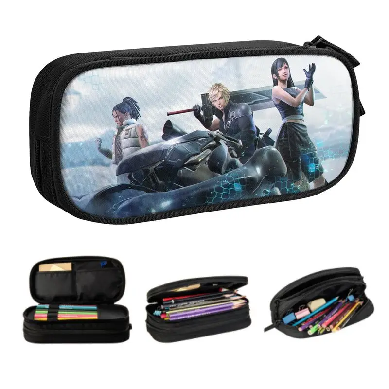 

Индивидуальный милый карандаш для последней фантазии, Большой Вместительный карандаш для видеоигр в стиле аниме для мальчиков и девочек, школьный пенал для учеников