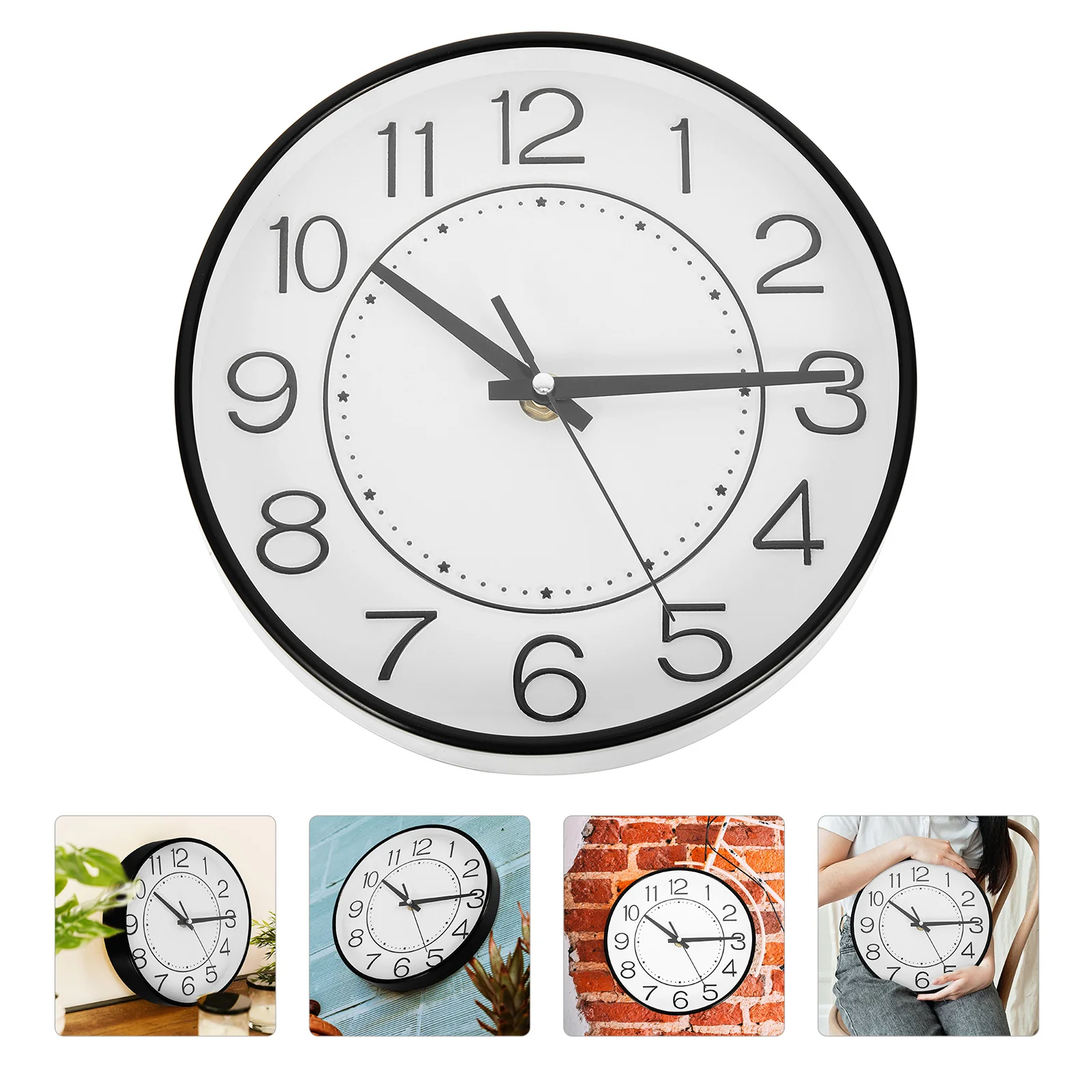 

Stylish Plastic Hanging Clock Decor Living Room Glass Wall Wall-mounted Decor