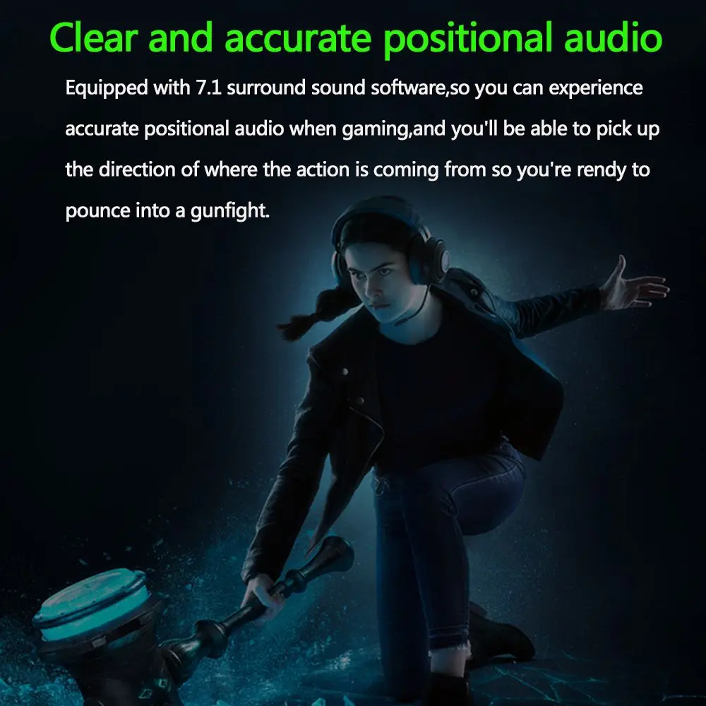 Новые черные Игровые наушники Kraken Pro V2 проводная стереогарнитура с кошачьими