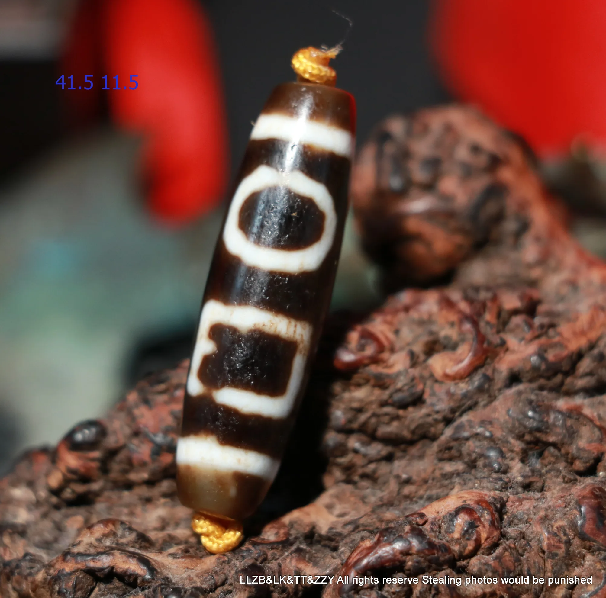 Символический амулет Power Energy Tibetan Old Agate Double Heaven & Earth Harmonious Symbol dZi Bead, подходящий для браслетов, высокого качества BGD0713A23.