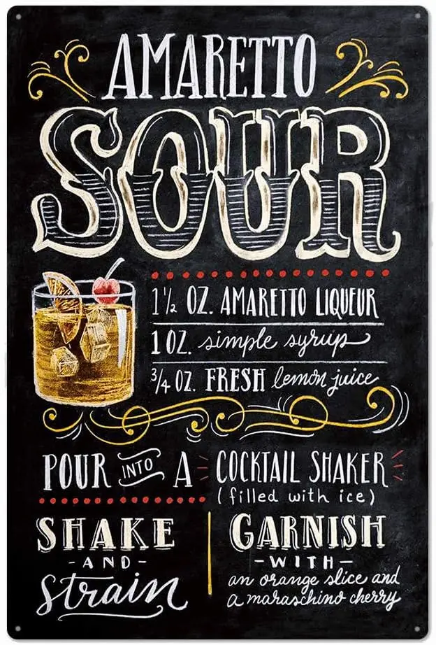 Винтажная ретро коктейльная тема жестяные металлические вывески настенное