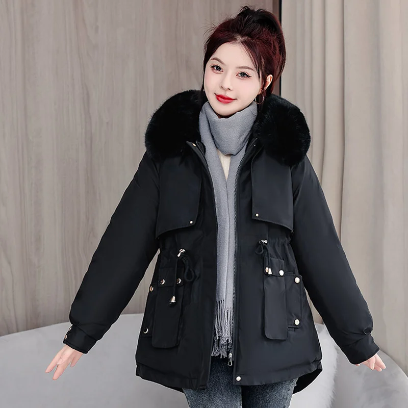 Зимняя женская парка асимметричного кроя с флокированием, для женщин среднего возраста, с широким поясом, спортивная, из высококачественного утеплителя, уникальный свободный силуэт (art.: 3920d4eaf0769) - 3920d4eaf0769