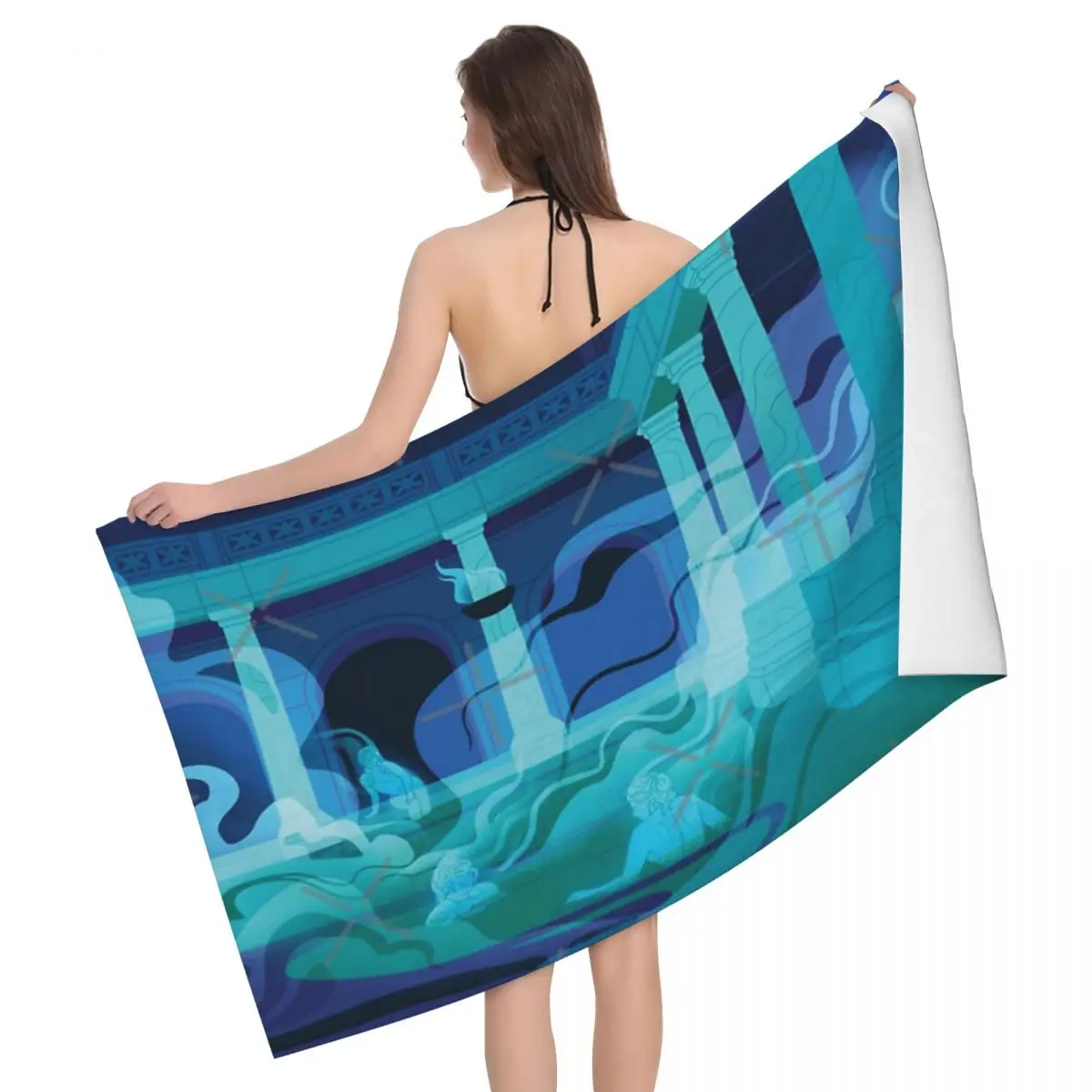 

Полотенце для душа «ночь в ванной», 80x130 см