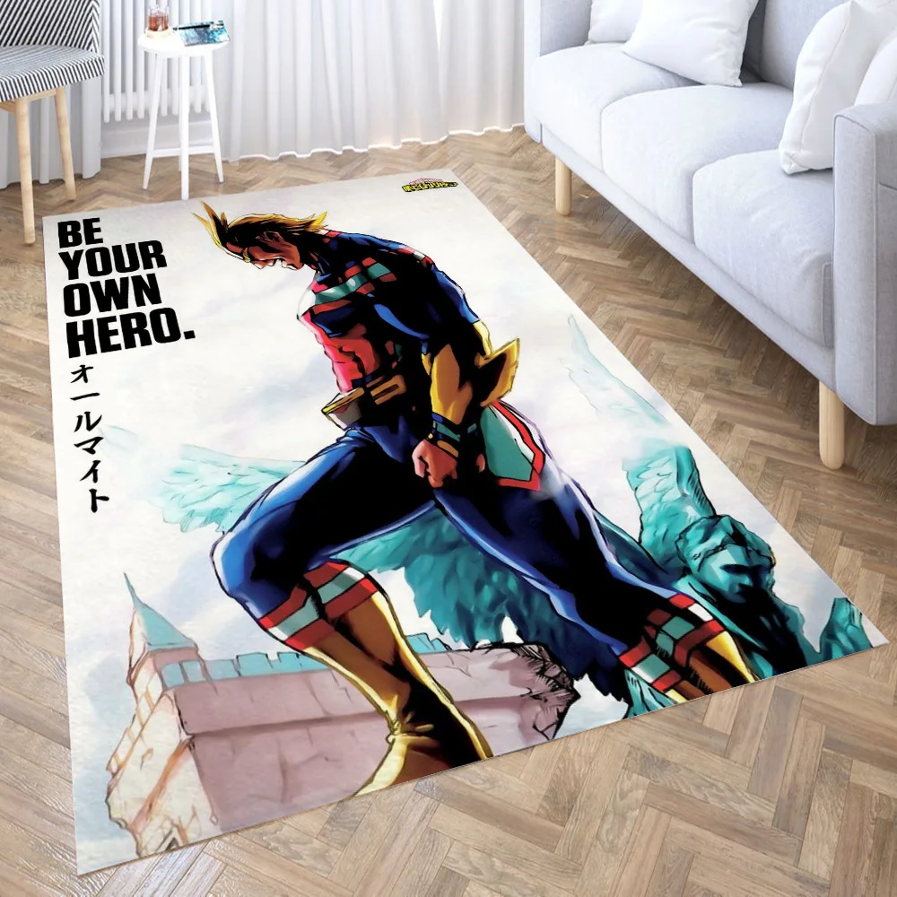 

Anime Academia All Might Area Rug for Living Room Floor Mat Carpet for Bedroom Bedside Entrance Doormat Anti-slip Home Decor