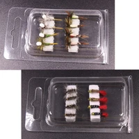 8pcs copper bead head nymph flies trout fly fishing bait single metal barbed hook tool fly shape copper fly lure canne a peche