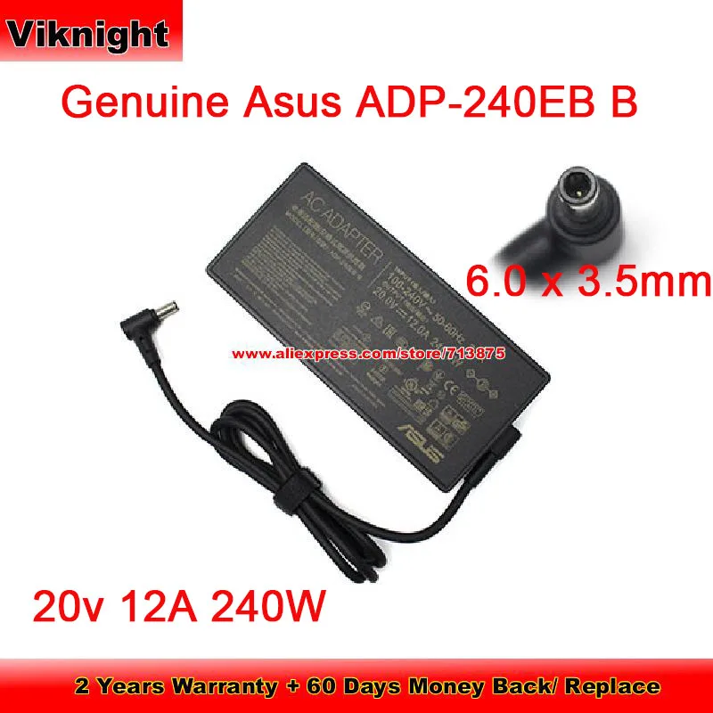Оригинальный телефон, адаптер переменного тока 20 в 12 а для Asus ROG 15 GX550LXS RTX2080, источник питания 6,0x3,5 мм